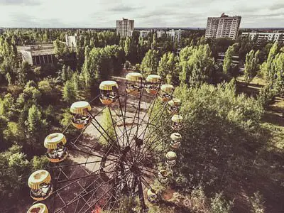 The park of attractions of the abandoned Pripyat